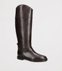 Brunello Cucinelli Brown Leather Riding Boots