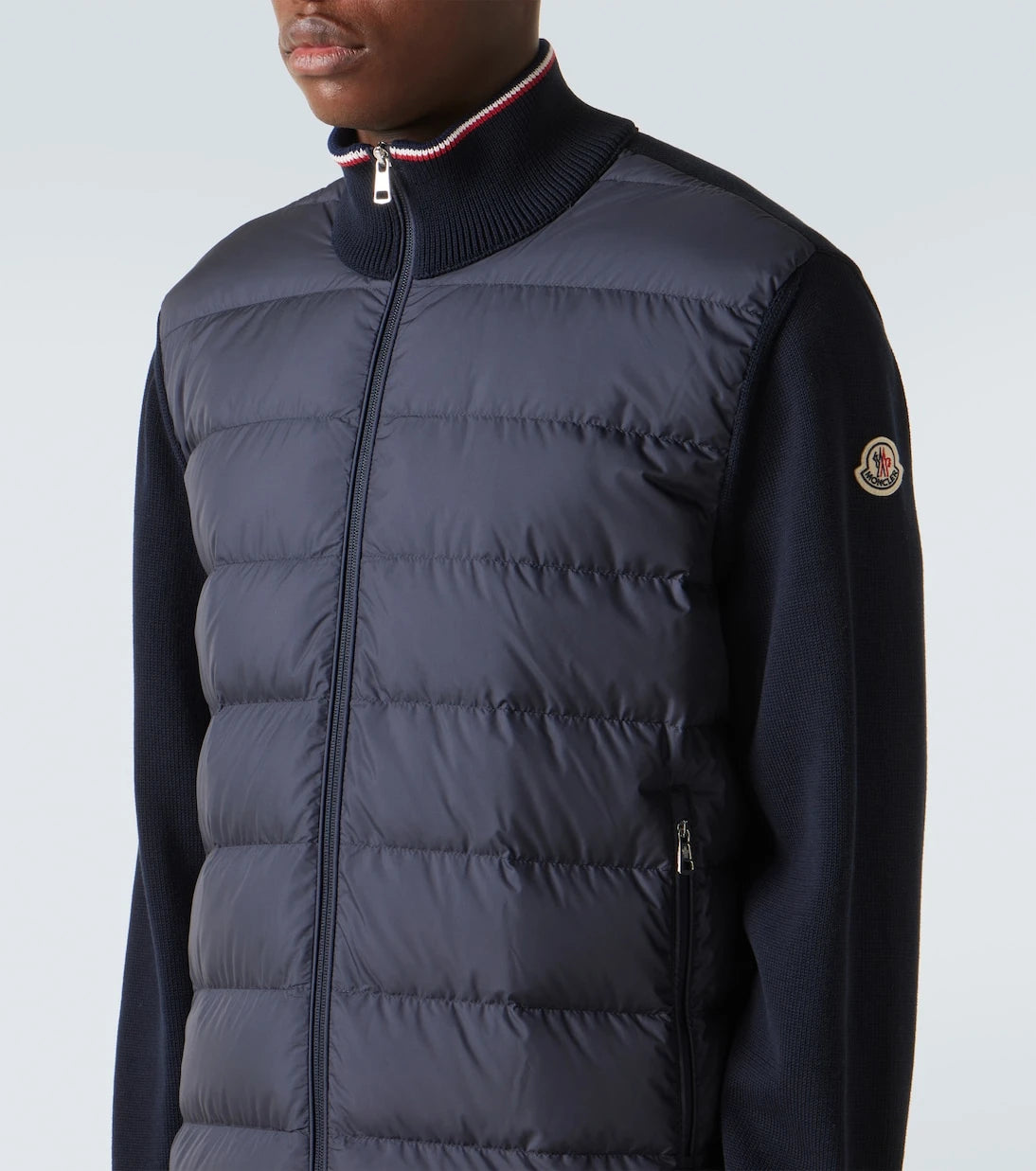 Moncler - Down-paneled cotton cardigan