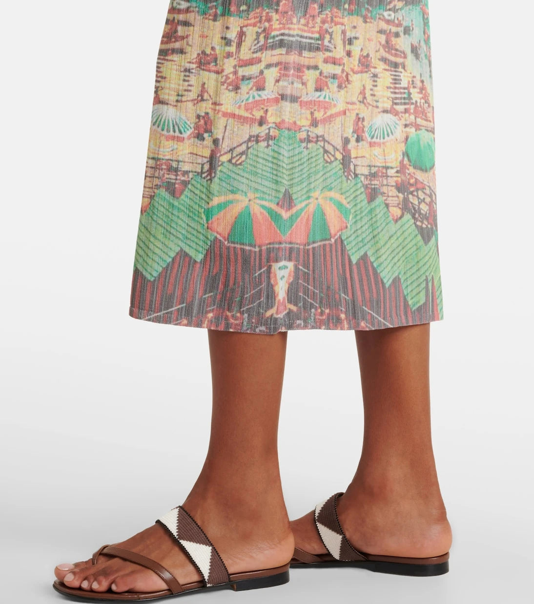 Staud - Bryn printed compact knit midi dress
