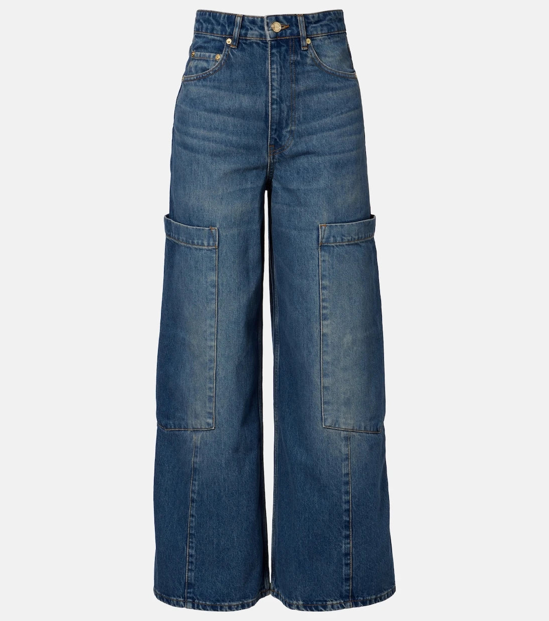 Ganni - Mid-rise cargo jeans