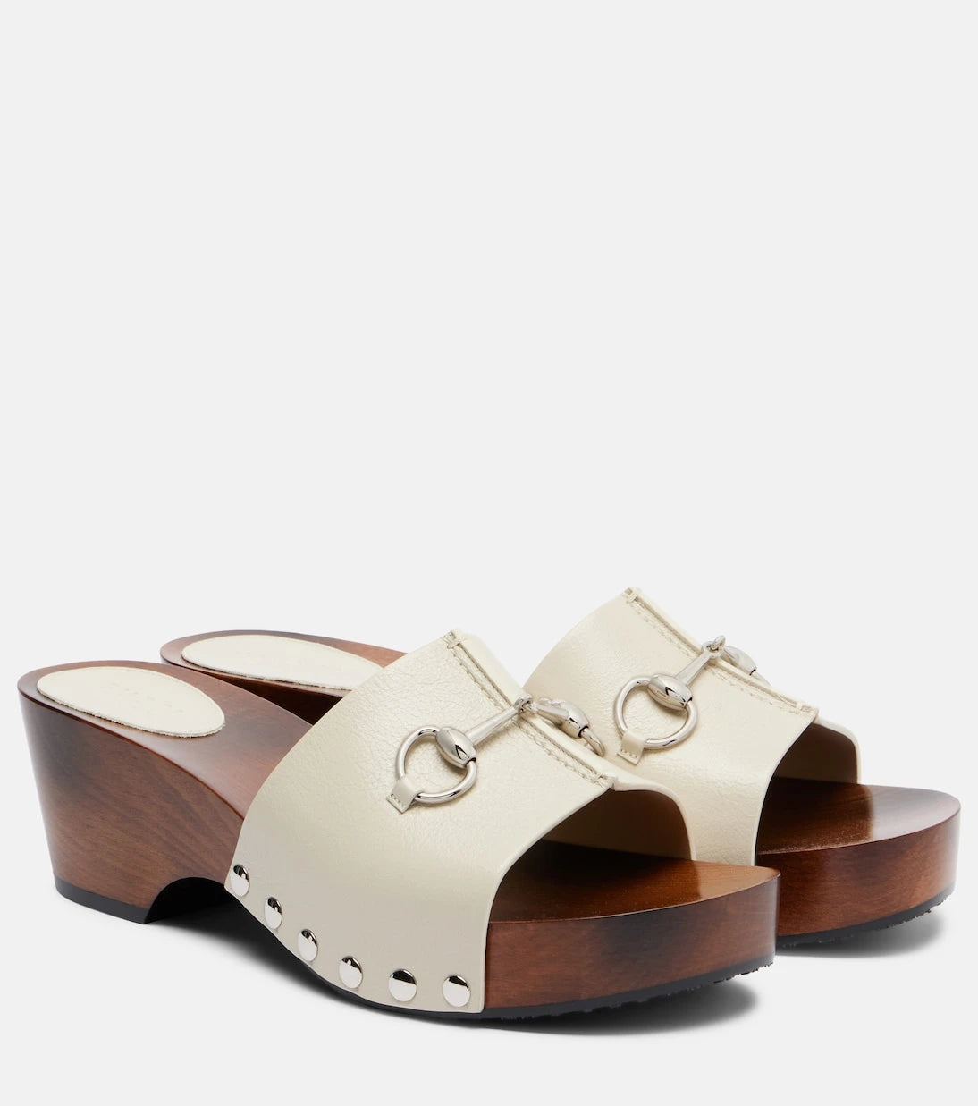 Gucci - Horsebit leather clogs