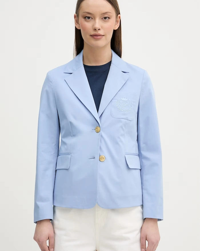 Tommy Hilfiger tek düğmeli kadın pamuklu ceket