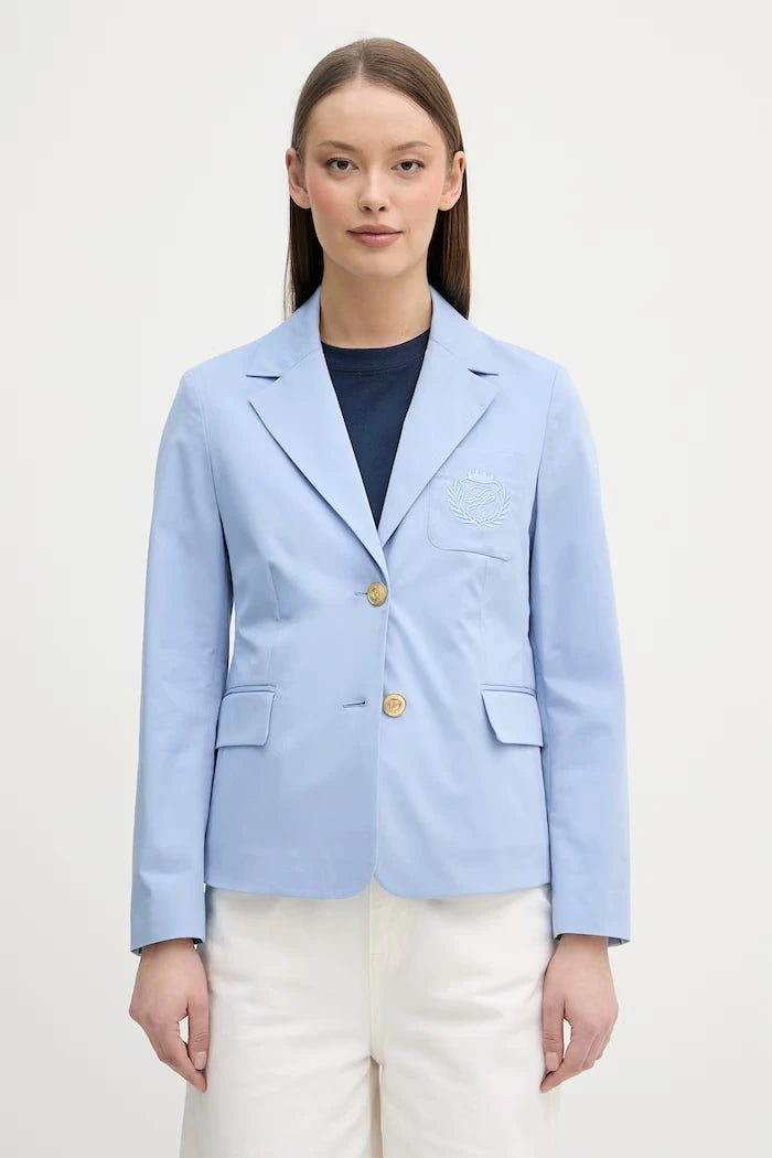 Tommy Hilfiger tek düğmeli kadın pamuklu ceket