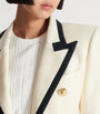 Balmain Beige Basket Weave Bordered Blazer