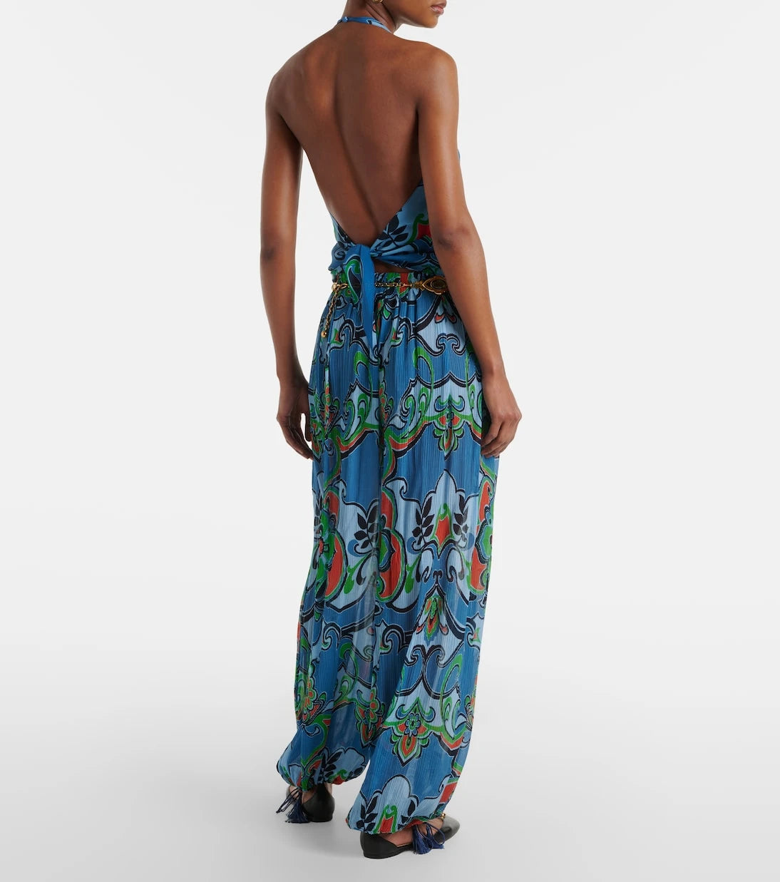 Etro - Printed wide-leg pants
