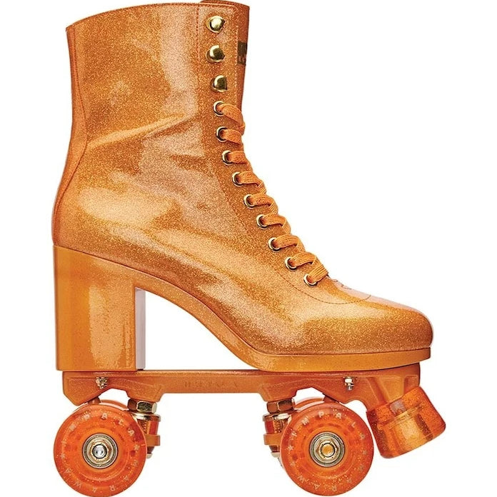 Ролкови кънки Impala Sparkle Orange High Heel Rollerskates x Marawa