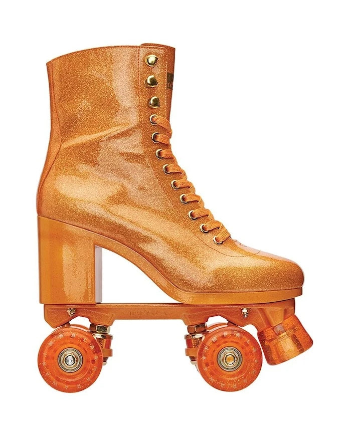 Ролкови кънки Impala Sparkle Orange High Heel Rollerskates x Marawa