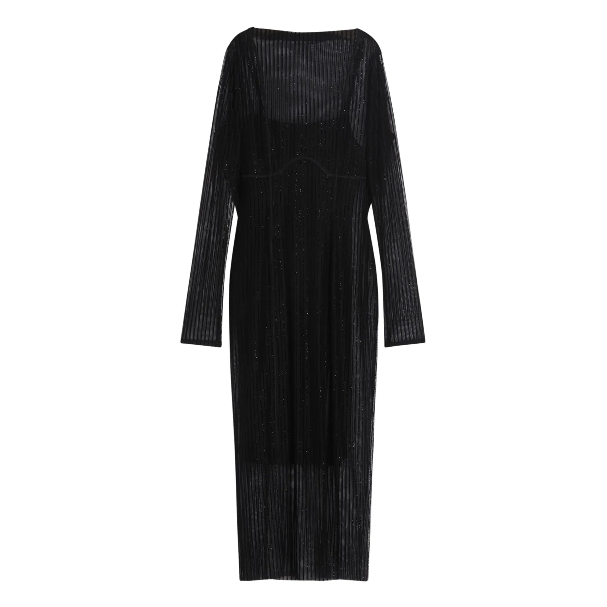 Icone - Petra Metallic Dress | Black