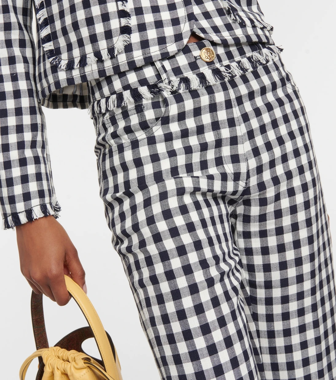 Etro - Gingham flared pants