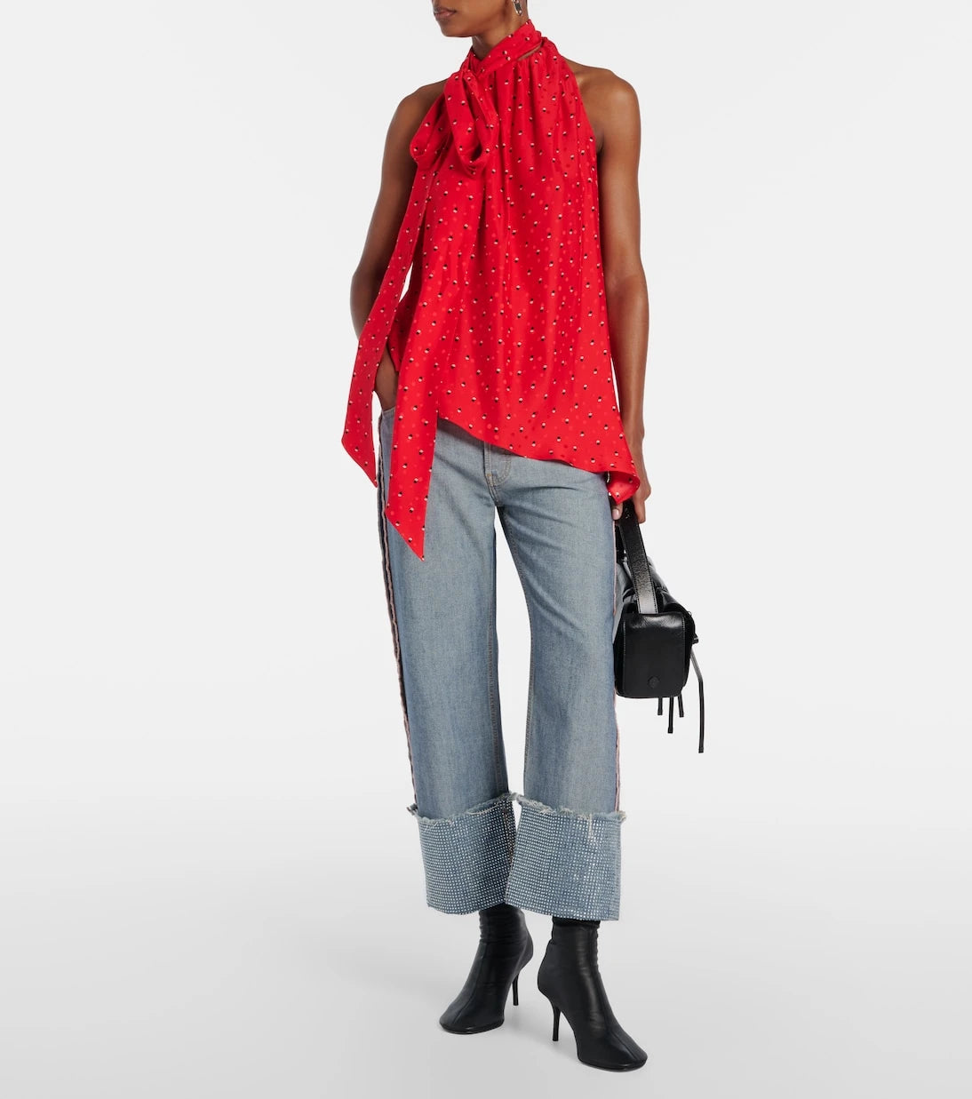 Acne Studios - Deconstructed embellished straight jeans