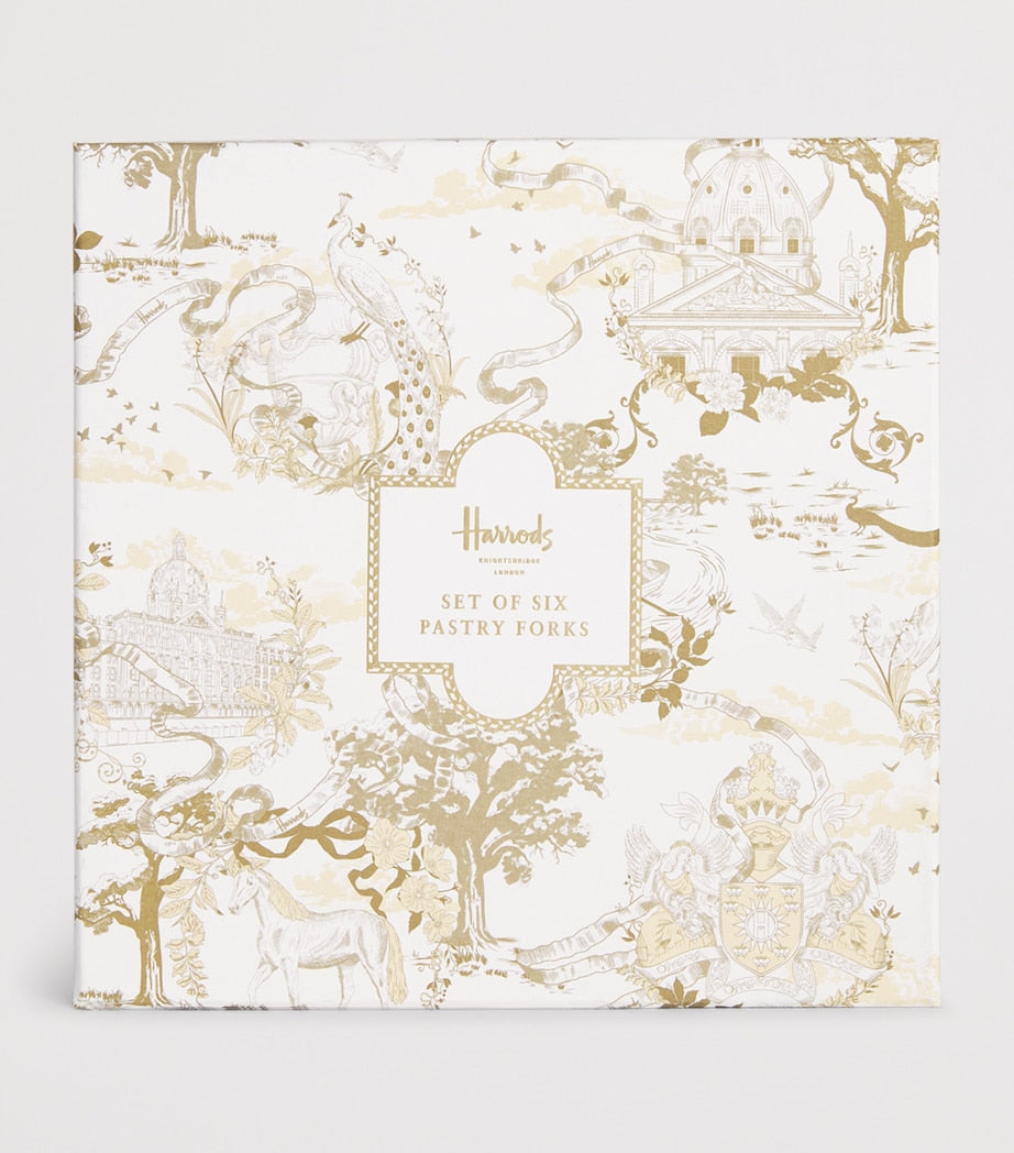 Set of 6 Stainless Steel Pastry Forks