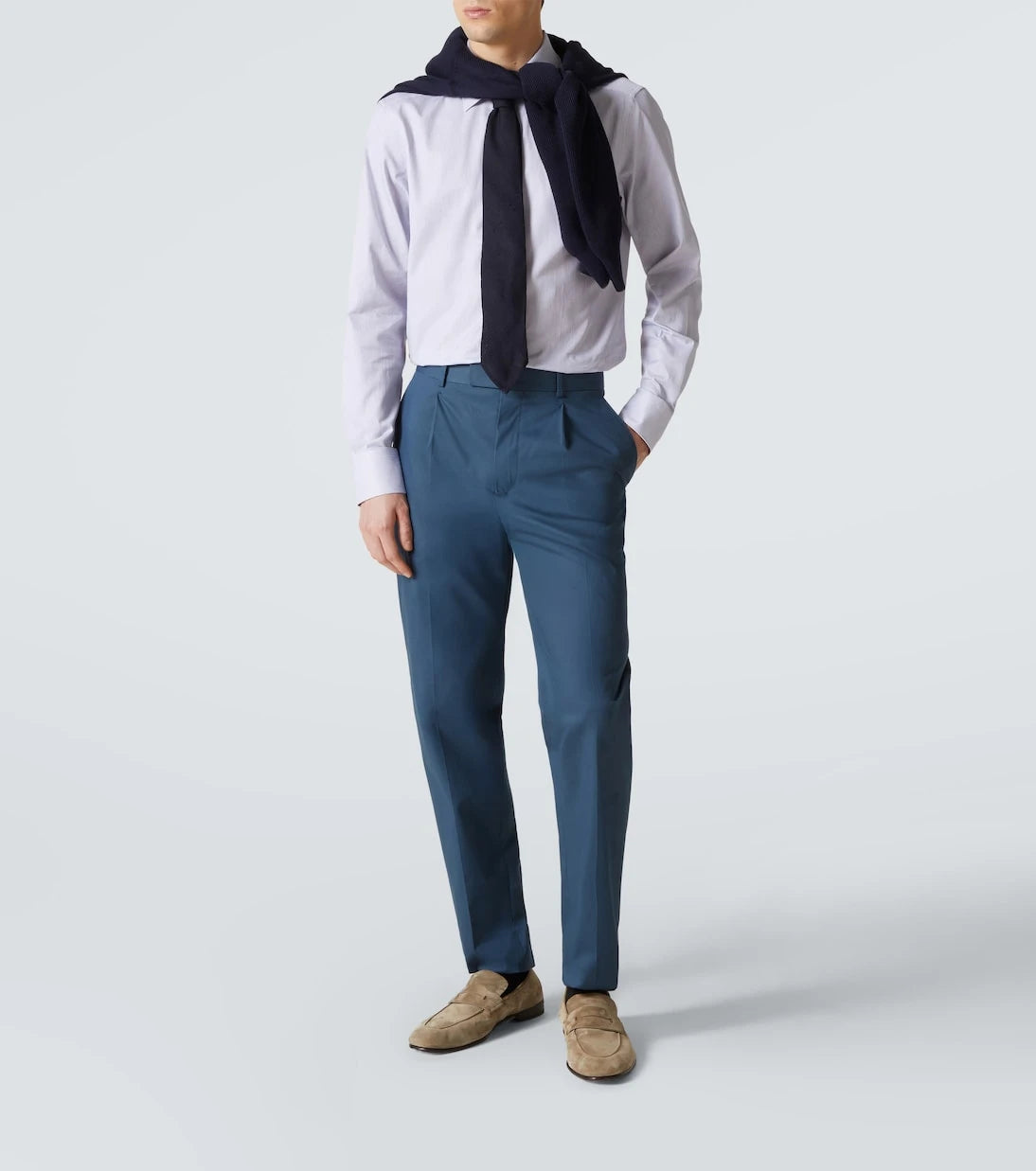 Zegna - قميص قطني مخطط
