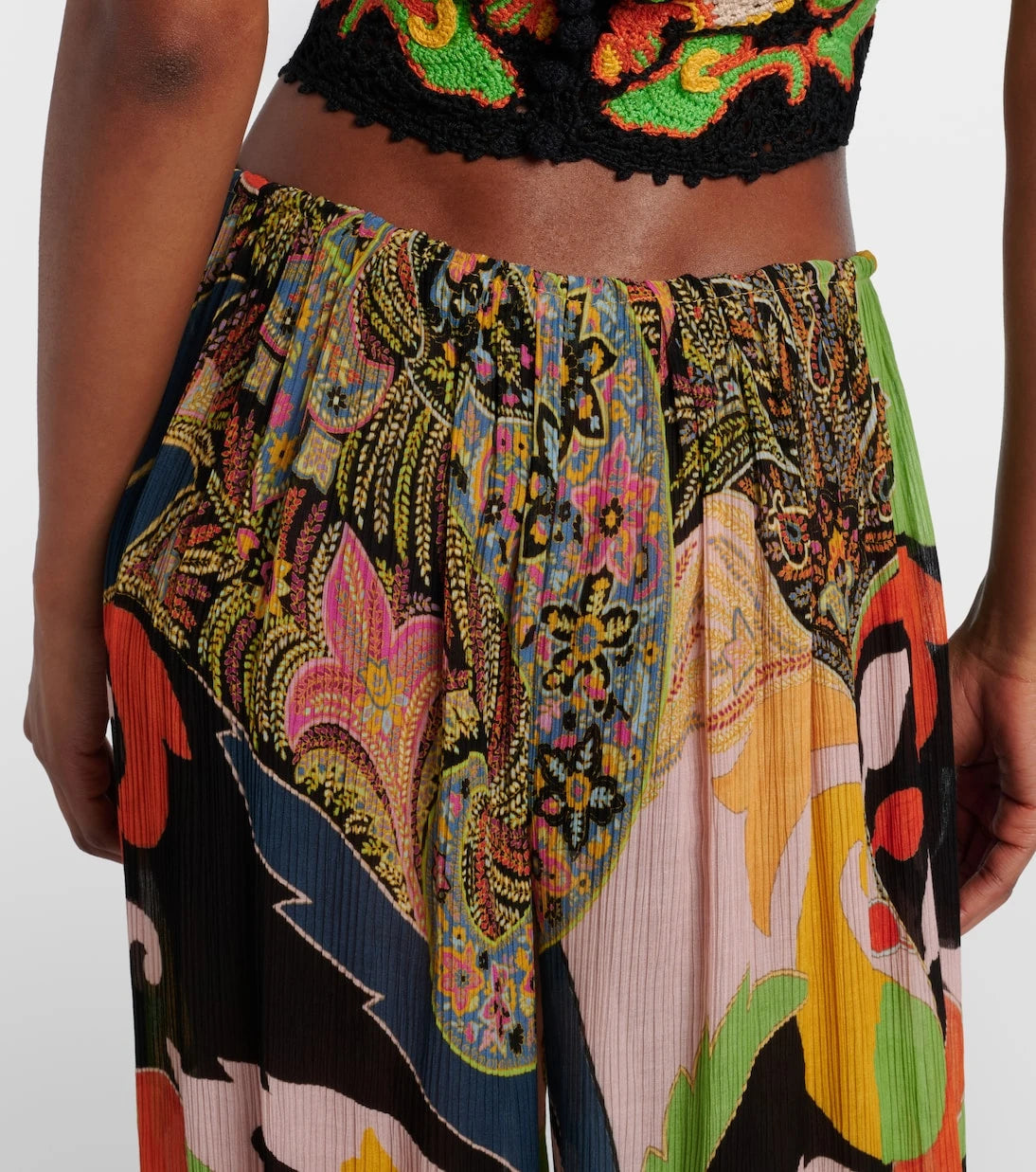 Etro - Printed wide-leg pants