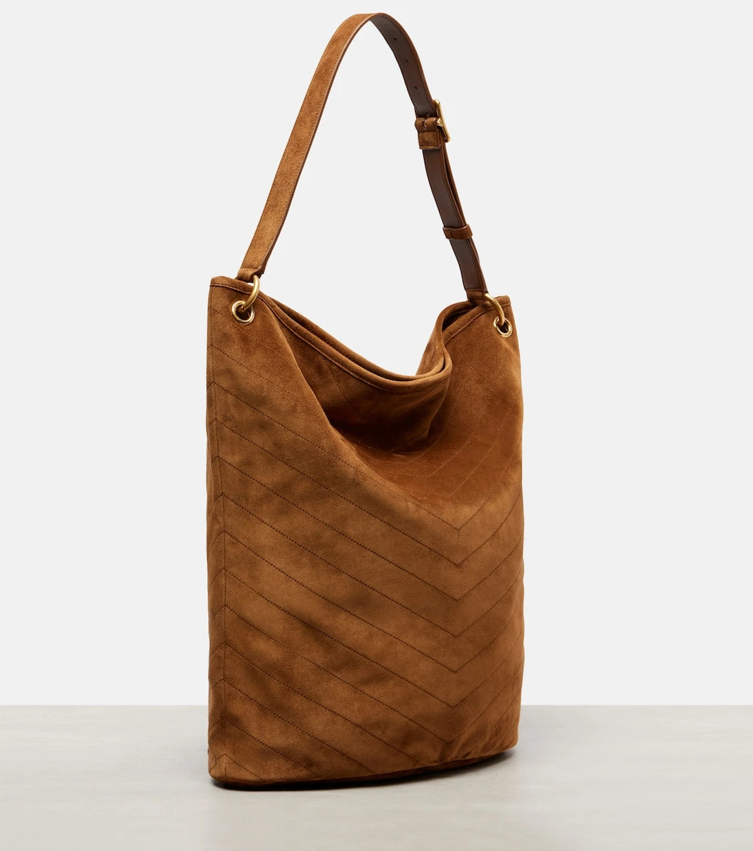 Saint Laurent - Niki Cassandre suede bucket bag