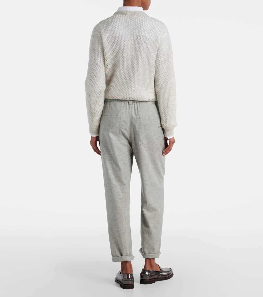 Brunello Cucinelli - Cropped wool and cashmere straight pants