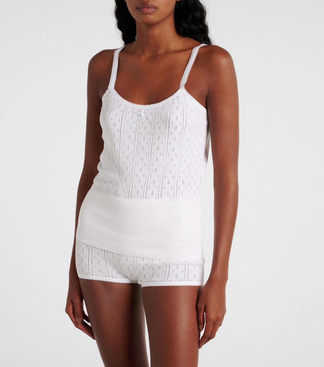 JW Anderson - Pointelle cotton and cashmere camisole
