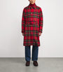Polo Ralph Lauren Red Wool Tweed Plaid Balmacaan Coat