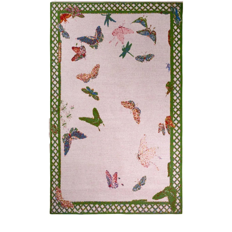 SAVED NY Cashmere Butterfly Trellis Throw (180cm x 130cm)