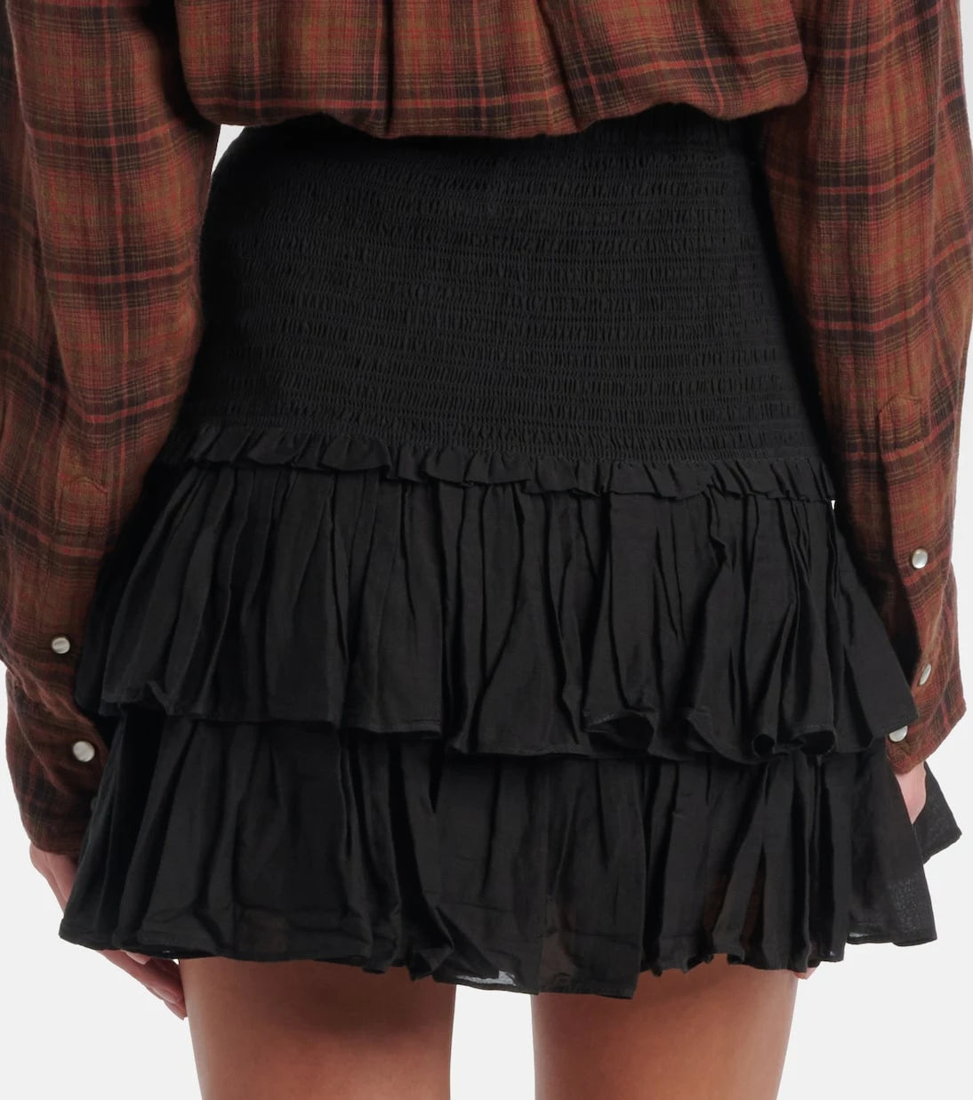 Marant Etoile - Naomi tiered cotton-blend miniskirt