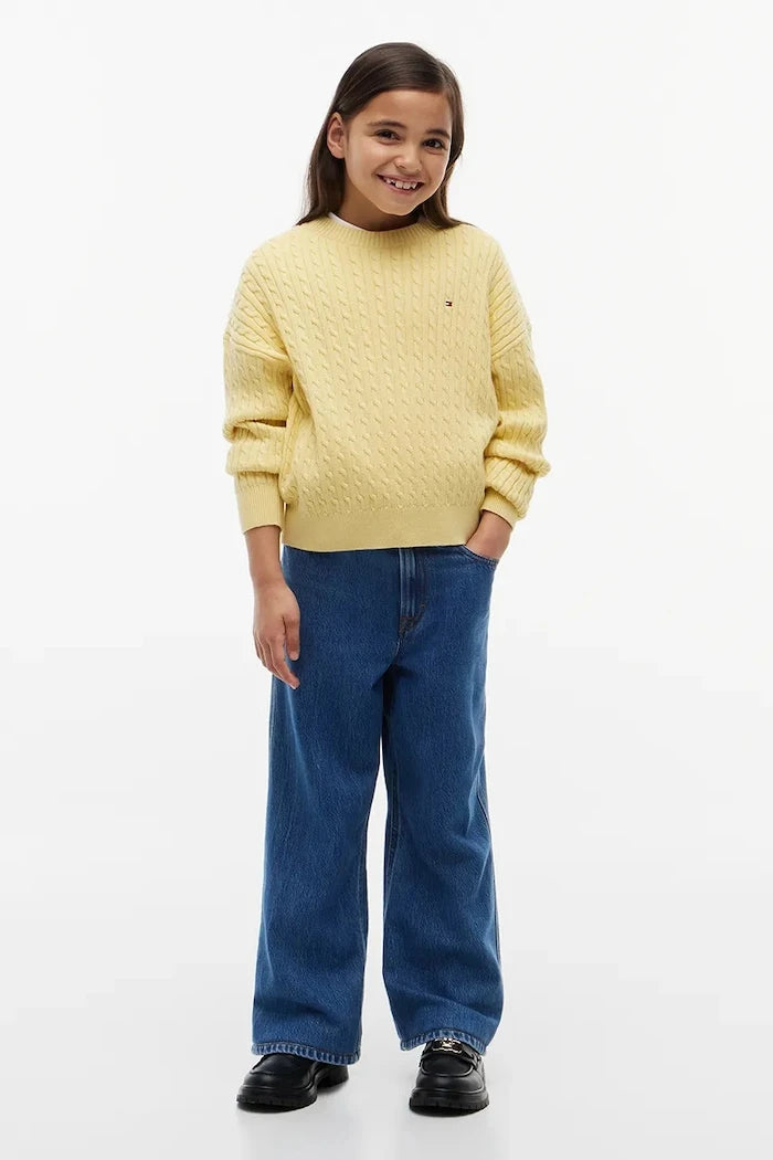 Tommy Hilfiger дънки wide leg за деца WIDE LEG