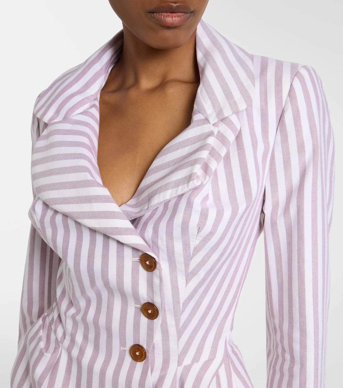Vivienne Westwood - Drunken Tailored striped cotton jacket