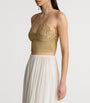 Ralph Lauren Collection Beige Silk Crochet Bralette