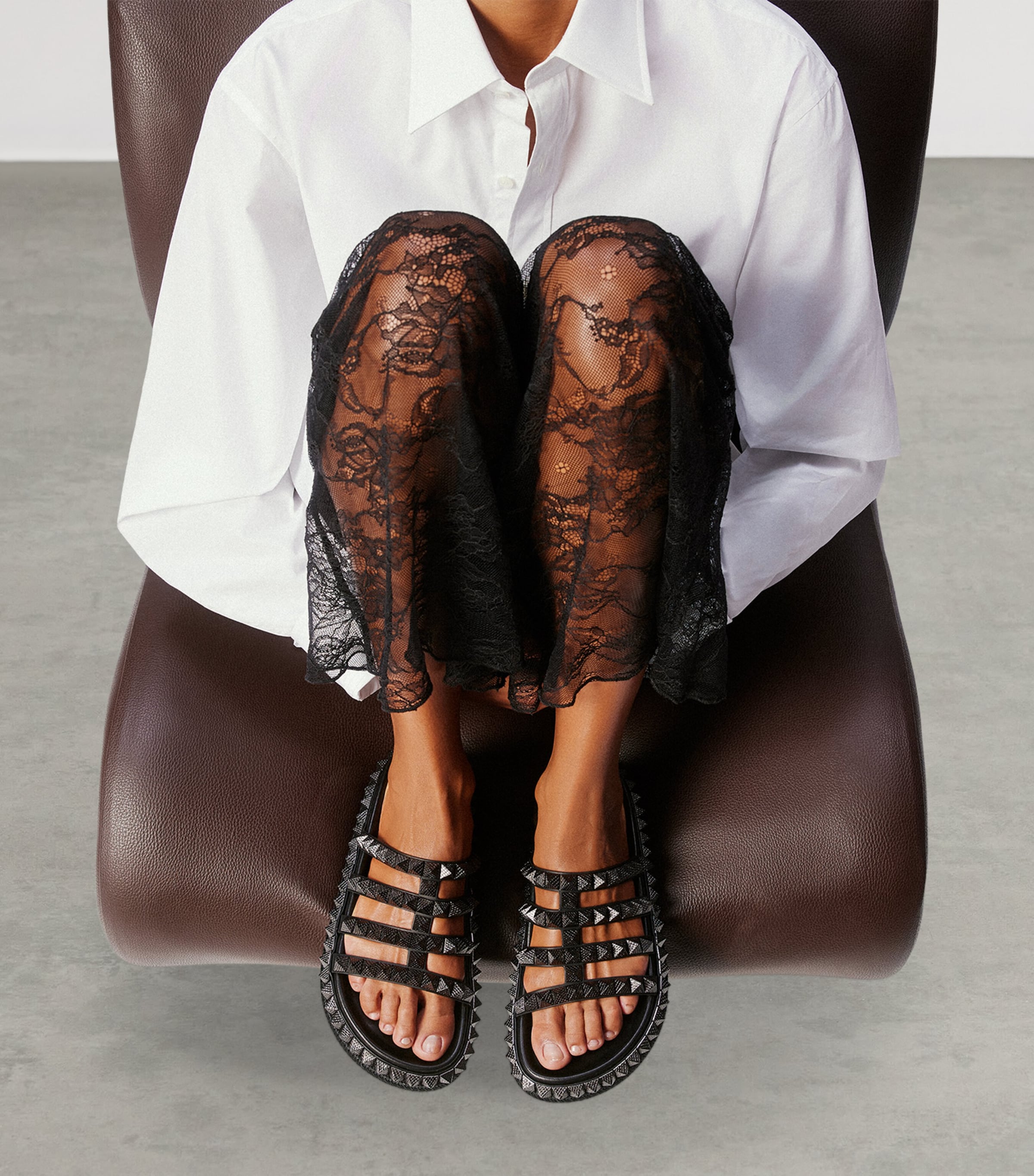 Red Pyra Hallulila Calf Leather Sandals