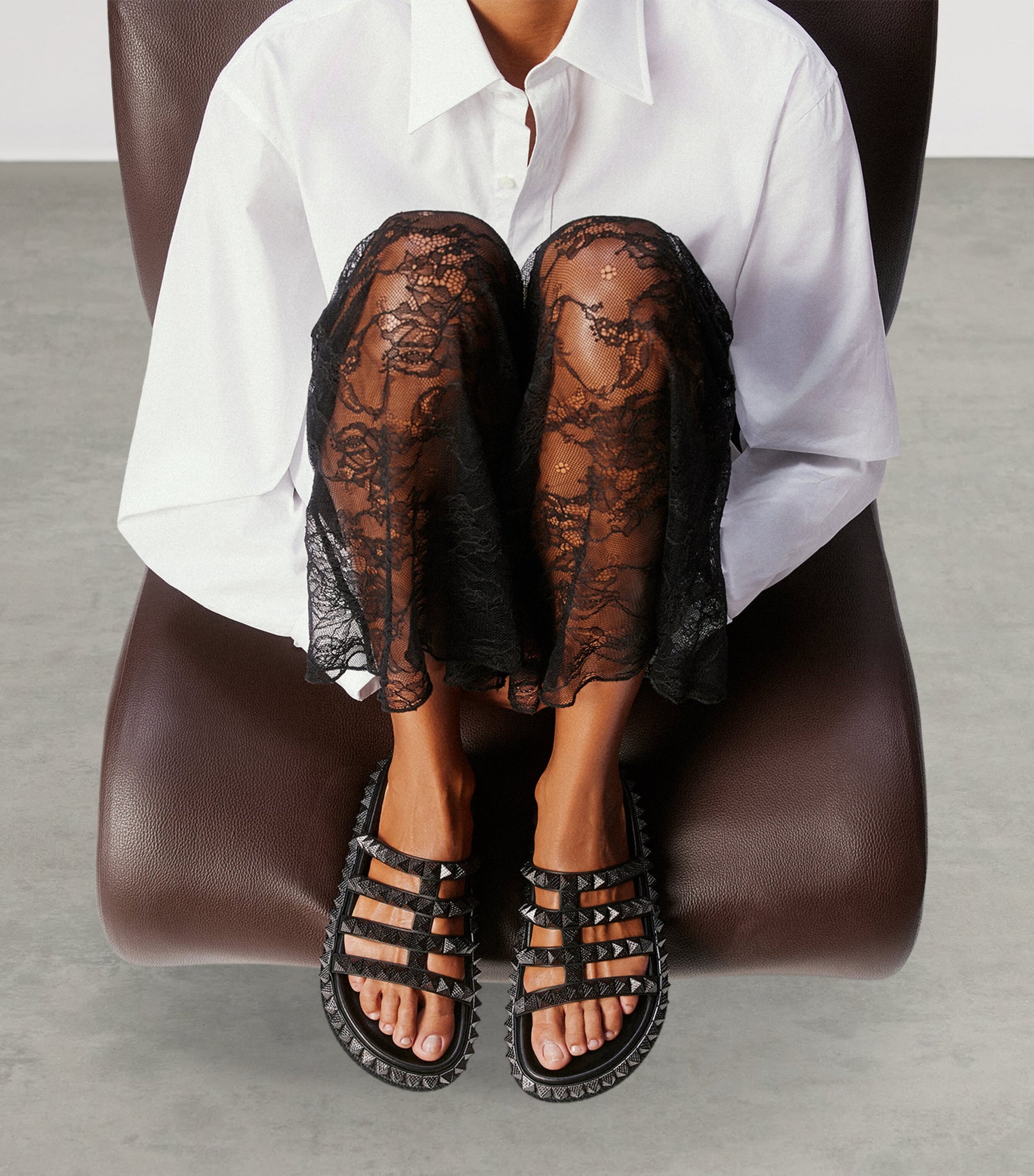 Red Pyra Hallulila Calf Leather Sandals