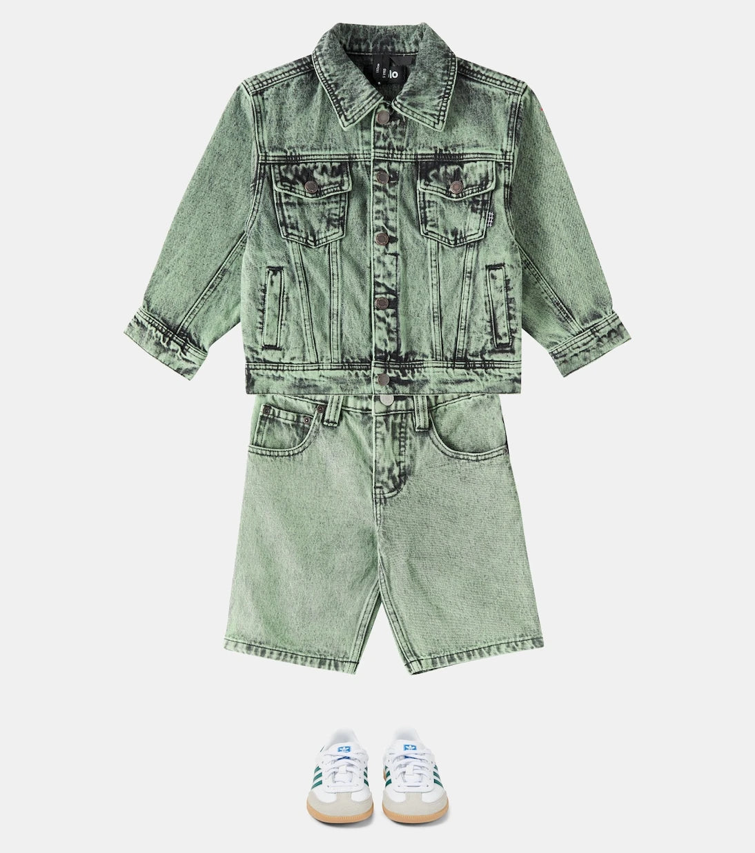 Molo - Art denim shorts