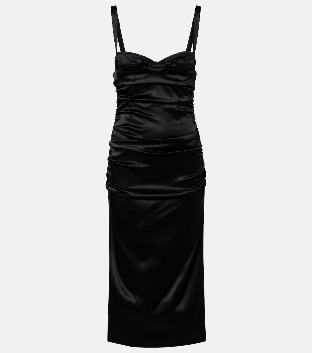 Dolce&Gabbana - Ruched satin bustier dress