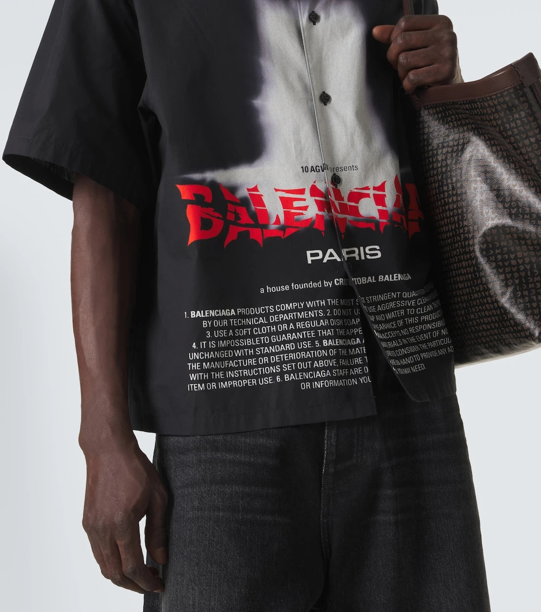 Balenciaga - Printed cotton bowling shirt