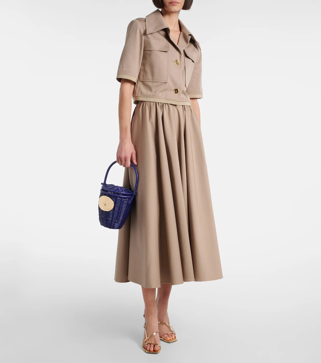 Patou - Iconic embellished wicker bucket bag