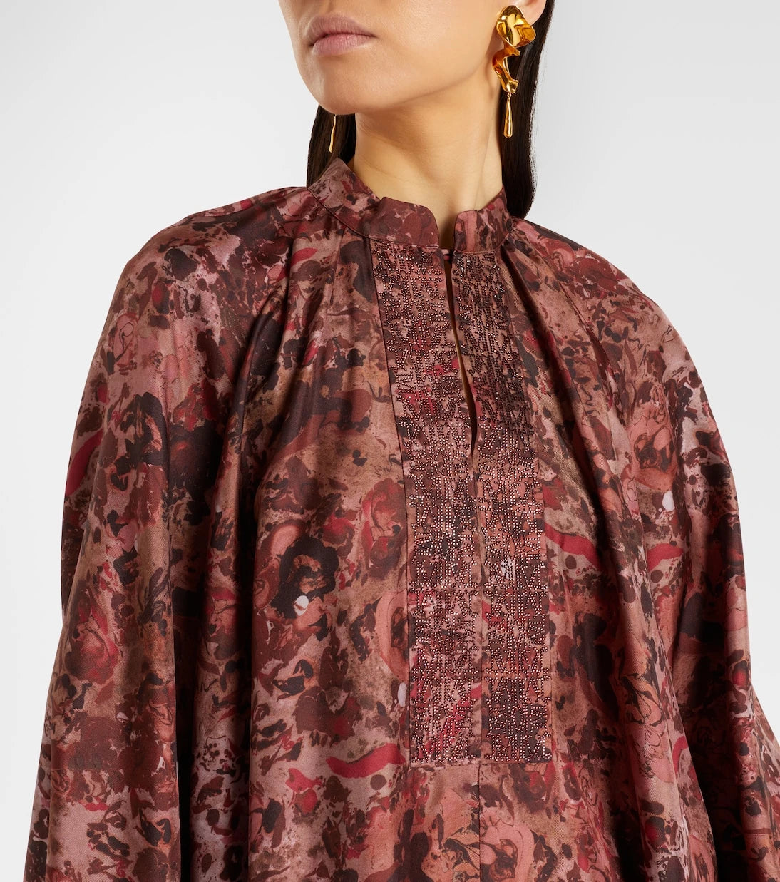 Max Mara - Alpe embellished silk maxi dress