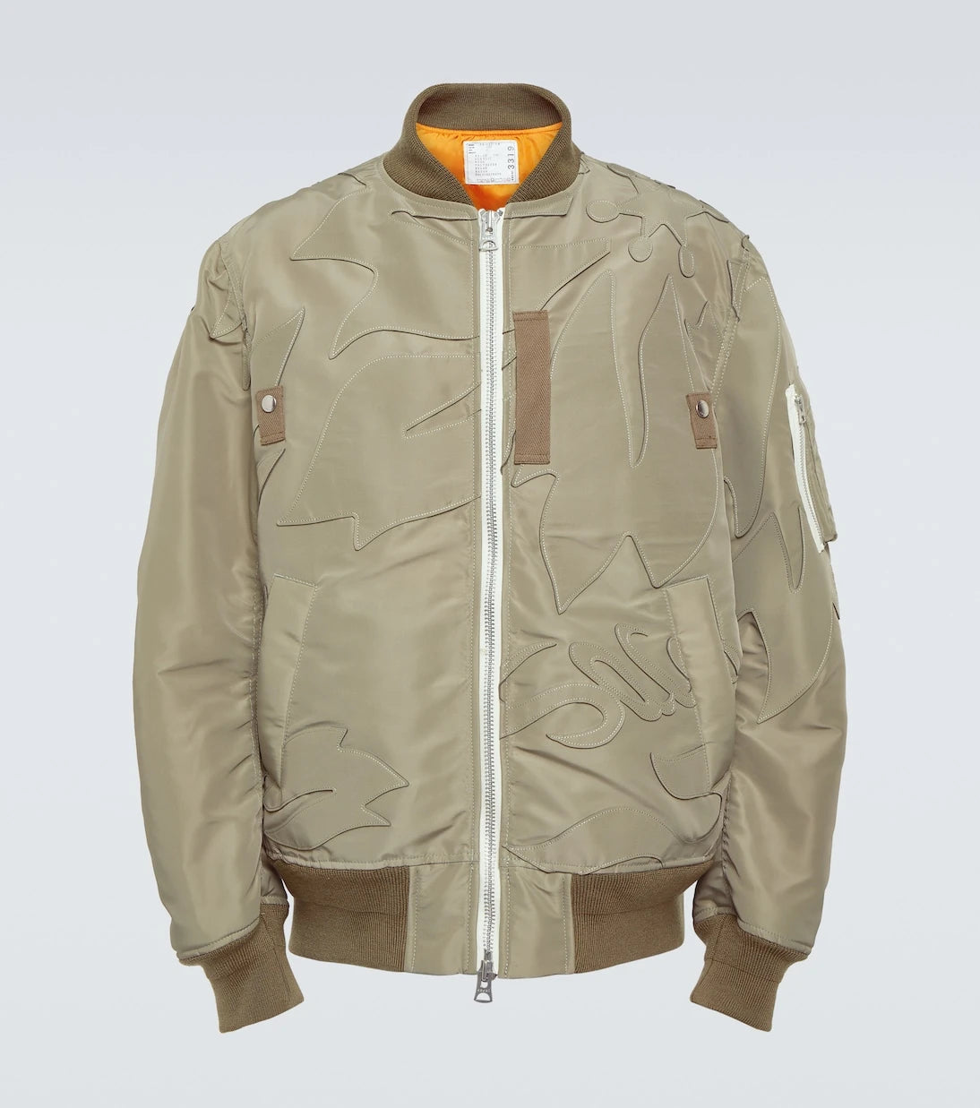 Sacai - Embroidered twill bomber jacket