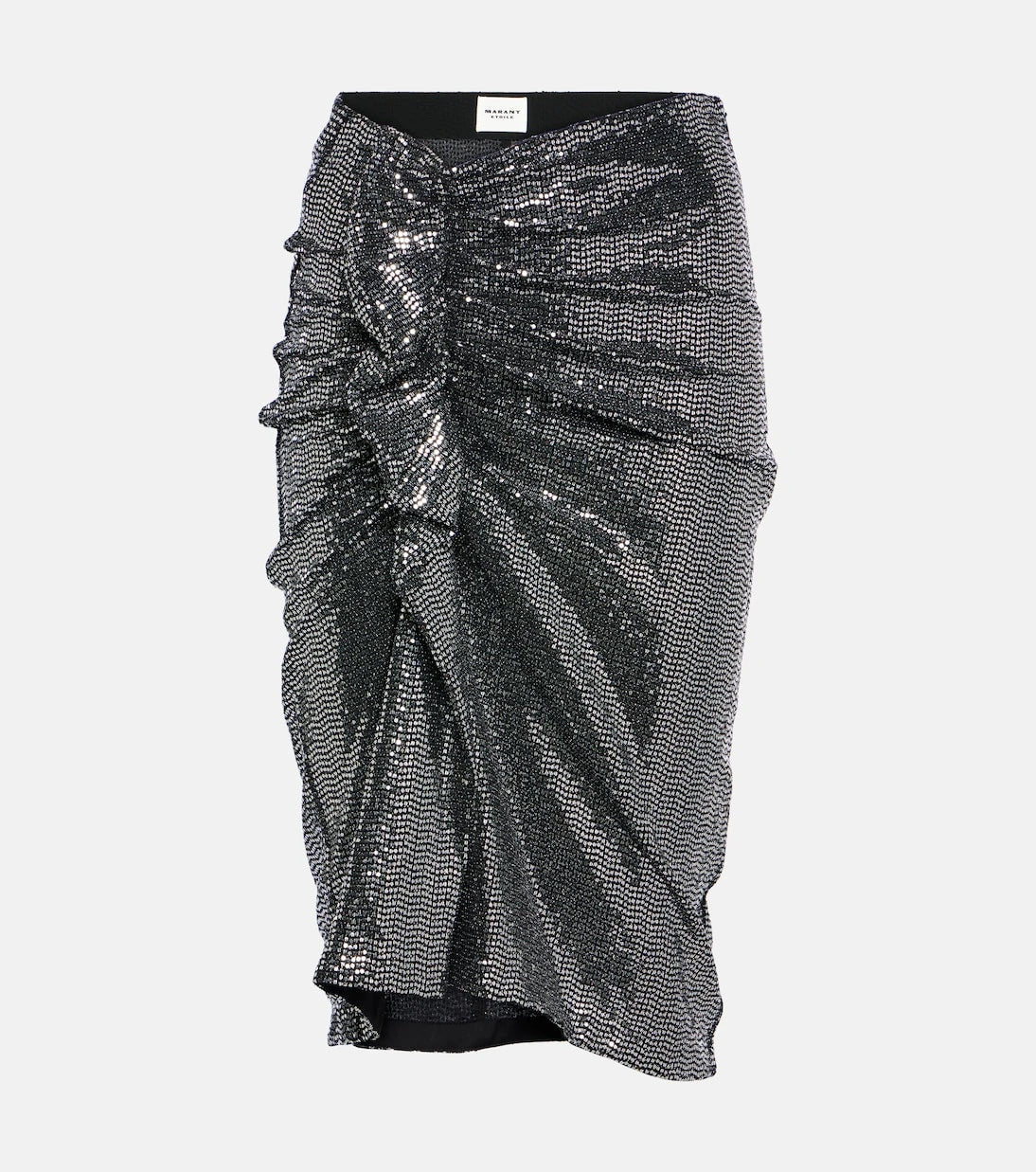 Marant Etoile - Dolene ruffled sequined tulle skirt