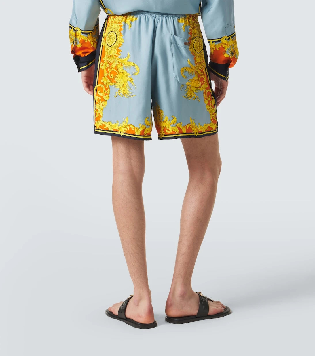 Versace - Printed silk shorts