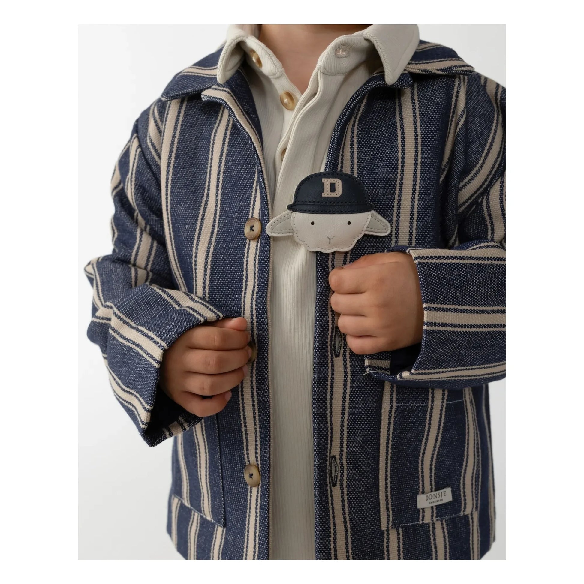 Donsje - Henrik Stripe Overshirt Jacket | Blue