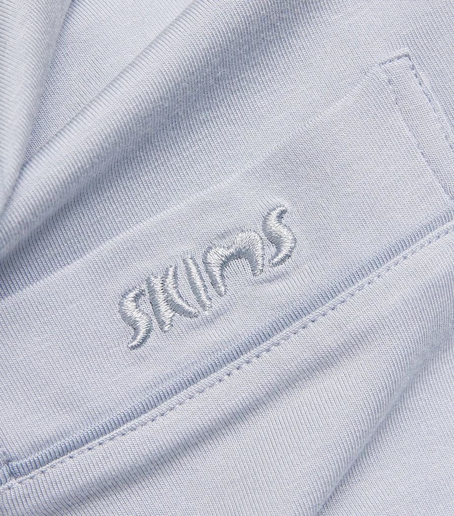 Skims Blue Modal-Blend Long-Sleeve Pyjama Set