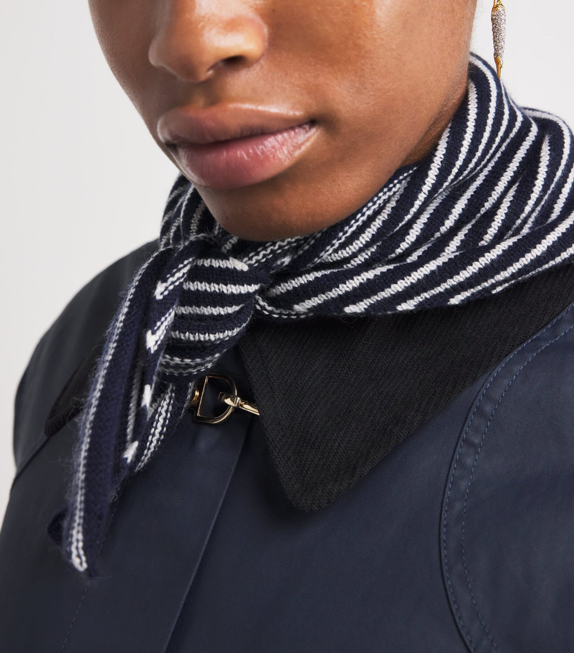 Claudie Pierlot Blue Waxed Cotton Parka