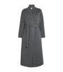 Johnstons Of Elgin Grey Cashmere Wrap Belt Long Coat