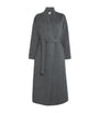Johnstons Of Elgin Grey Cashmere Wrap Belt Long Coat