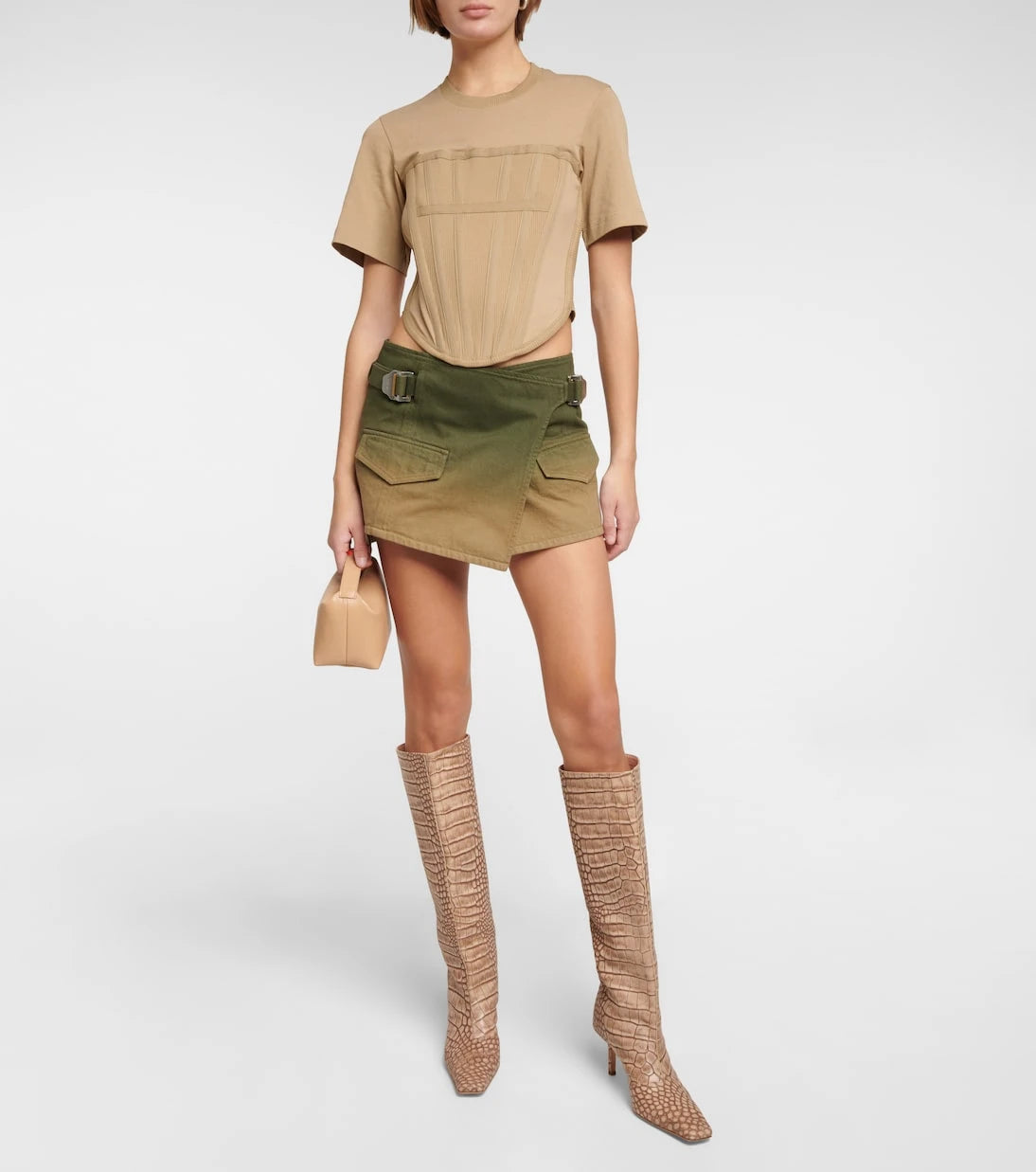 Dion Lee - Wrap denim miniskirt