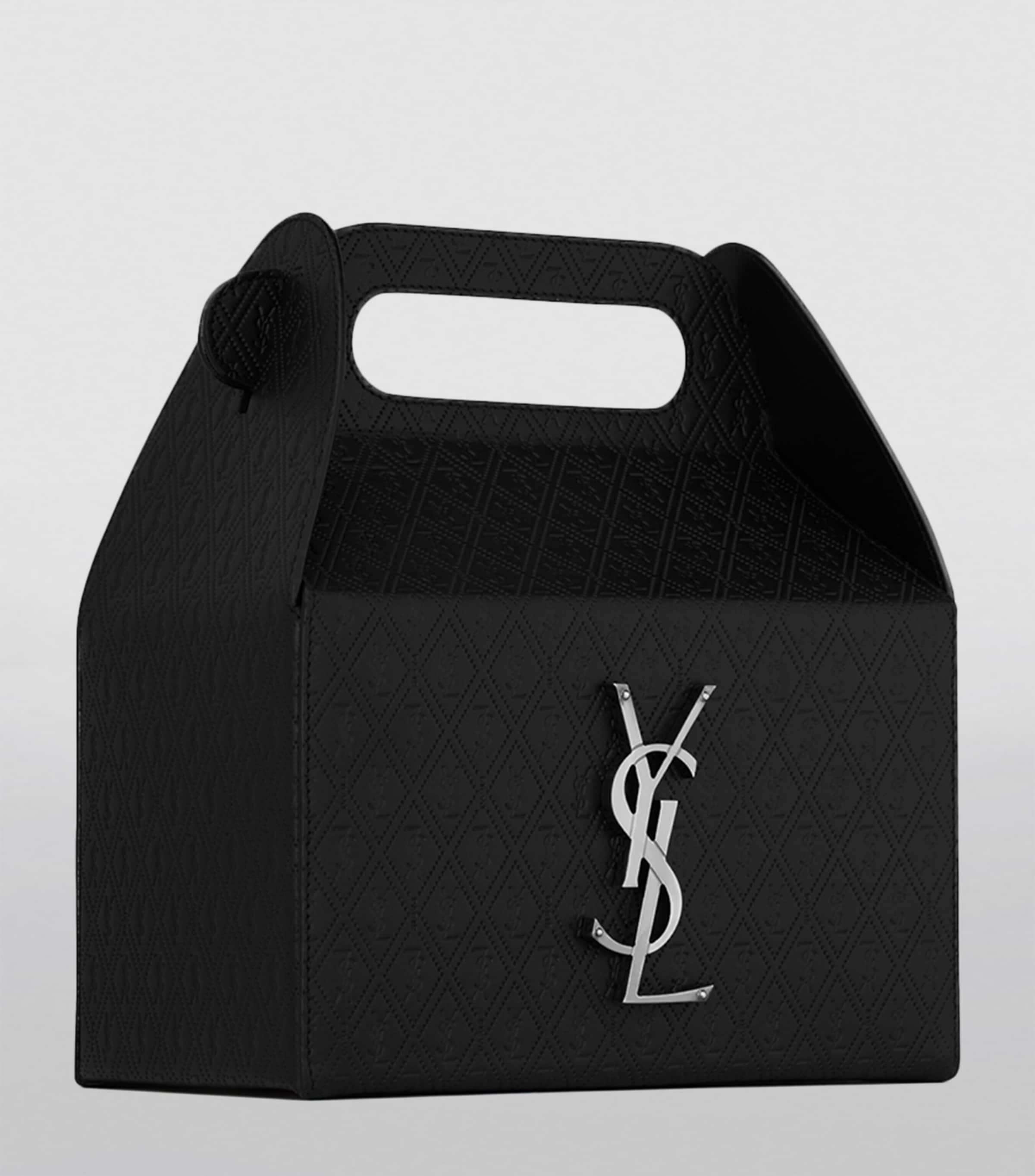 Saint Laurent Black Embossed Take-Away Box Bag