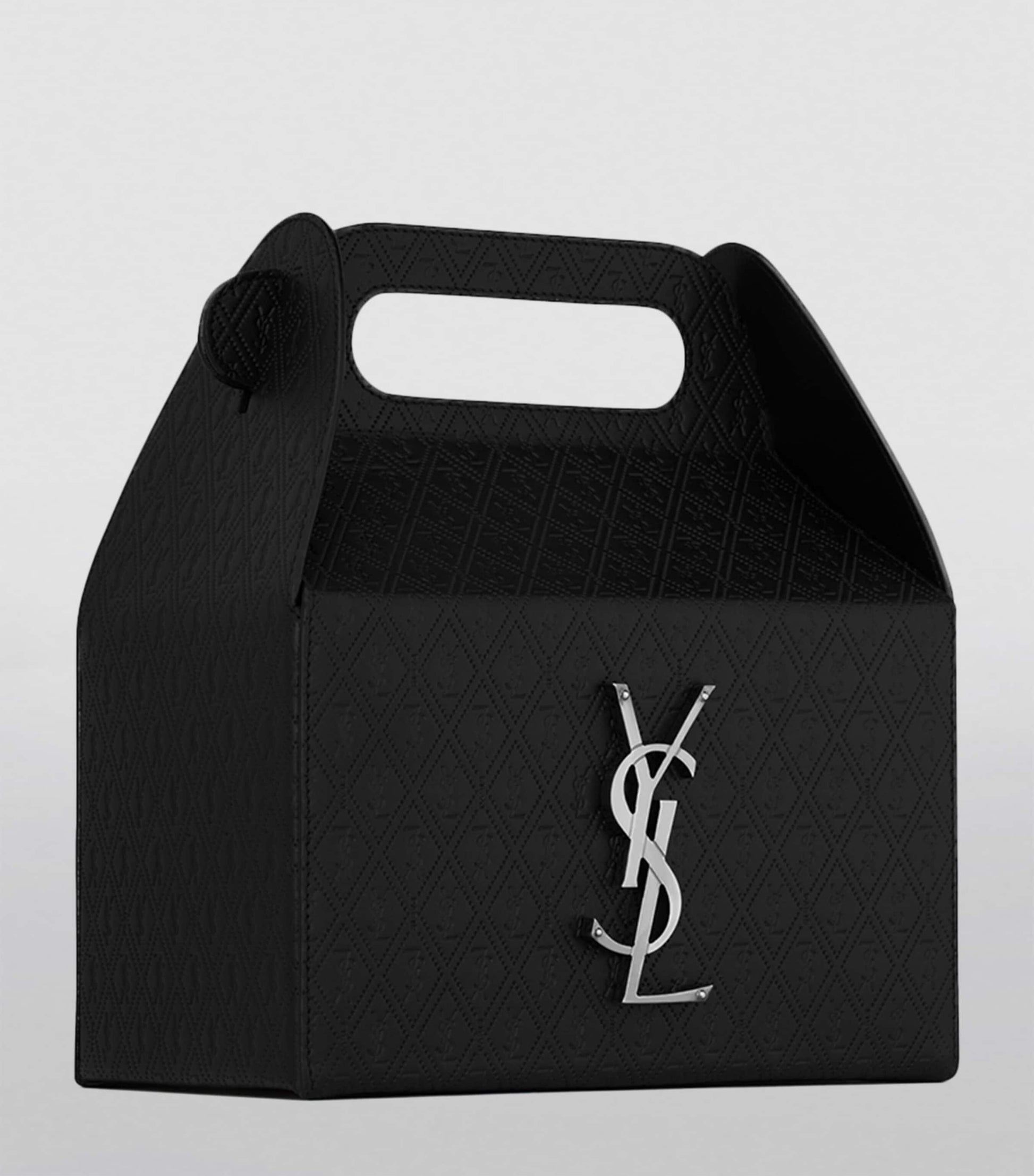 Saint Laurent Black Embossed Take-Away Box Bag