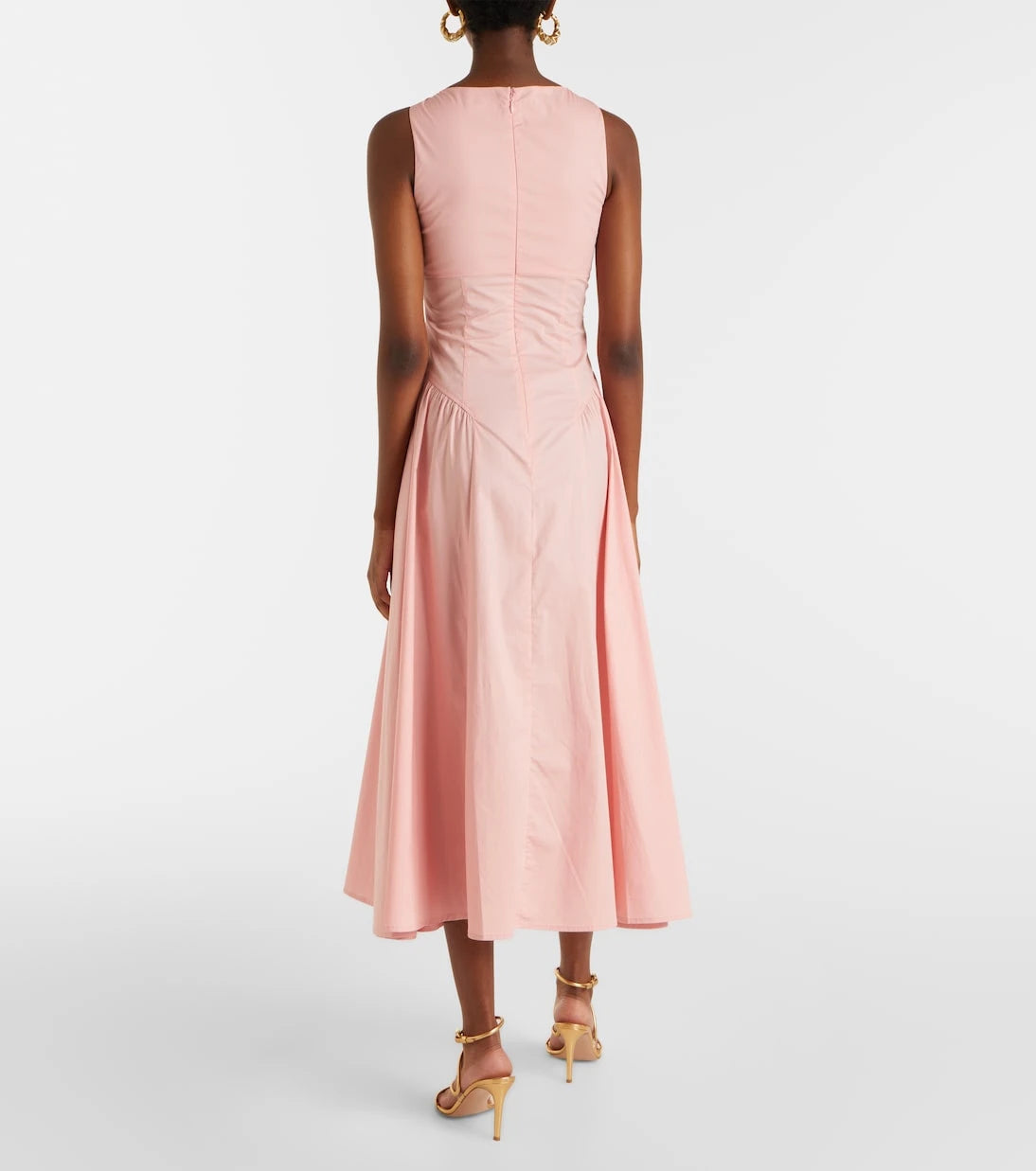 Staud - Gwen cotton poplin midi dress