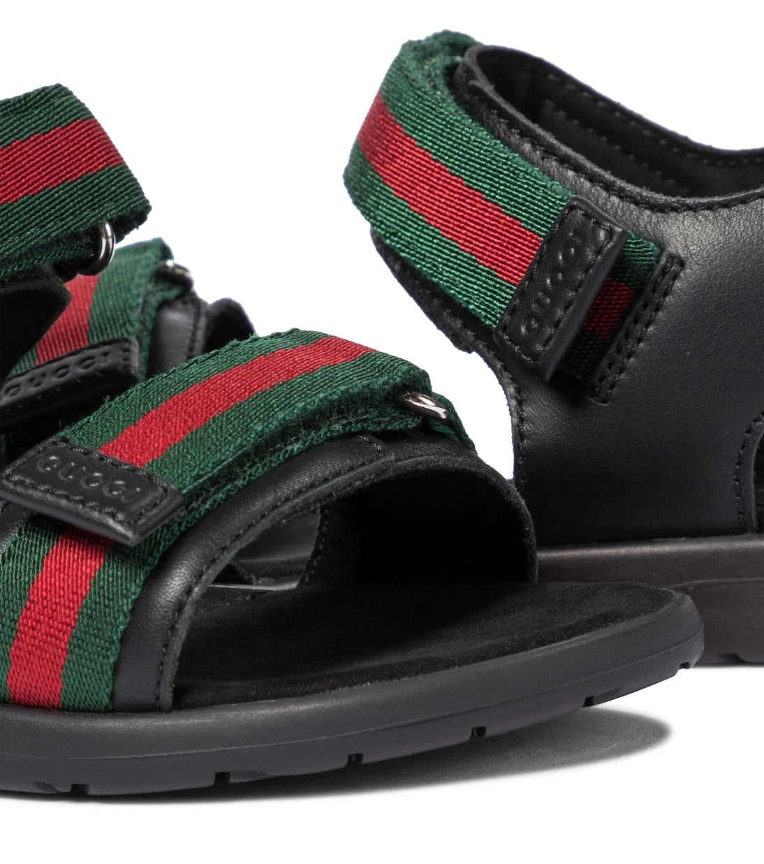 Gucci Kids - Web leather sandals