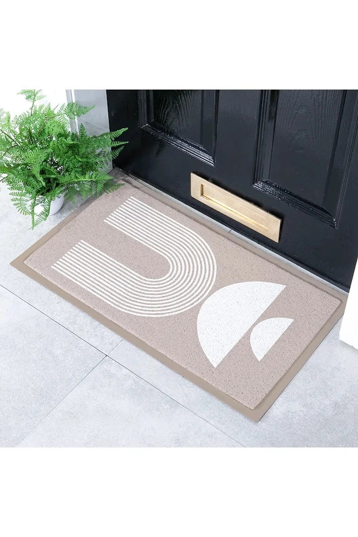 Изтривалка Artsy Doormats Beige Half Moon 70 x 40 cm
