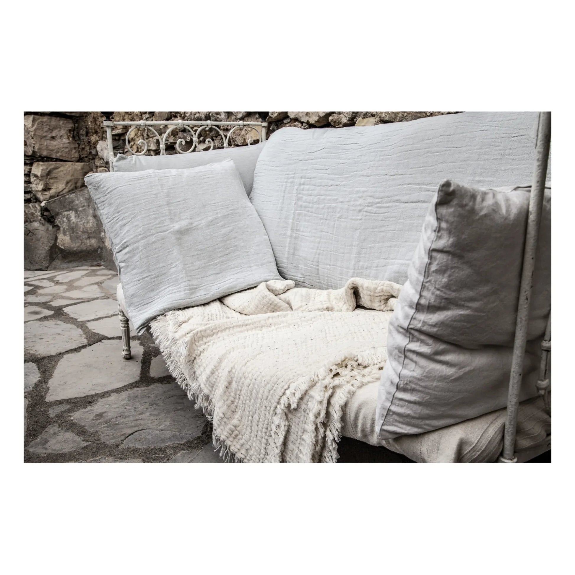 Autumn - Organic Cotton Jacquard Cushion | Forest Green