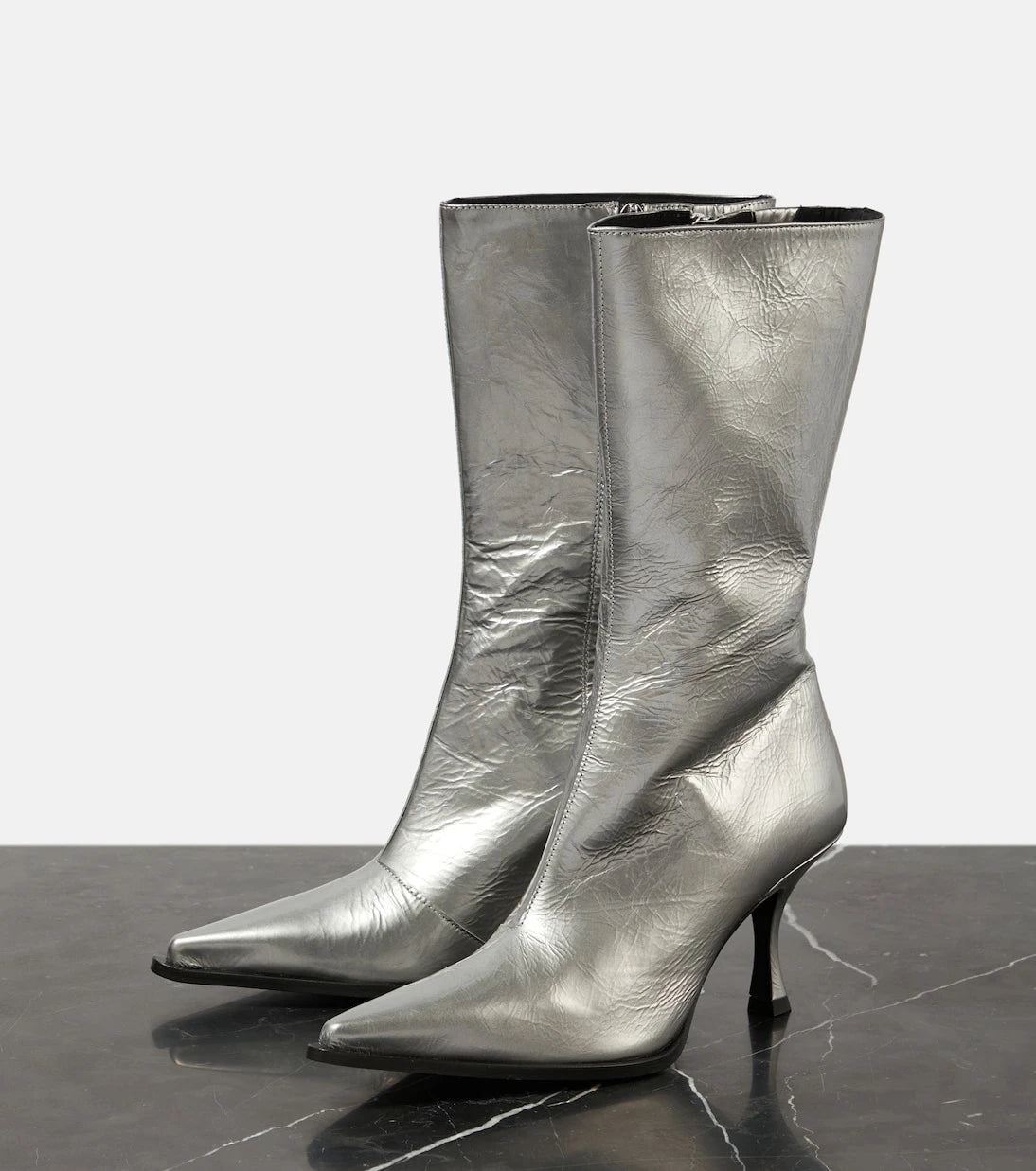 Acne Studios - Metallic leather ankle boots