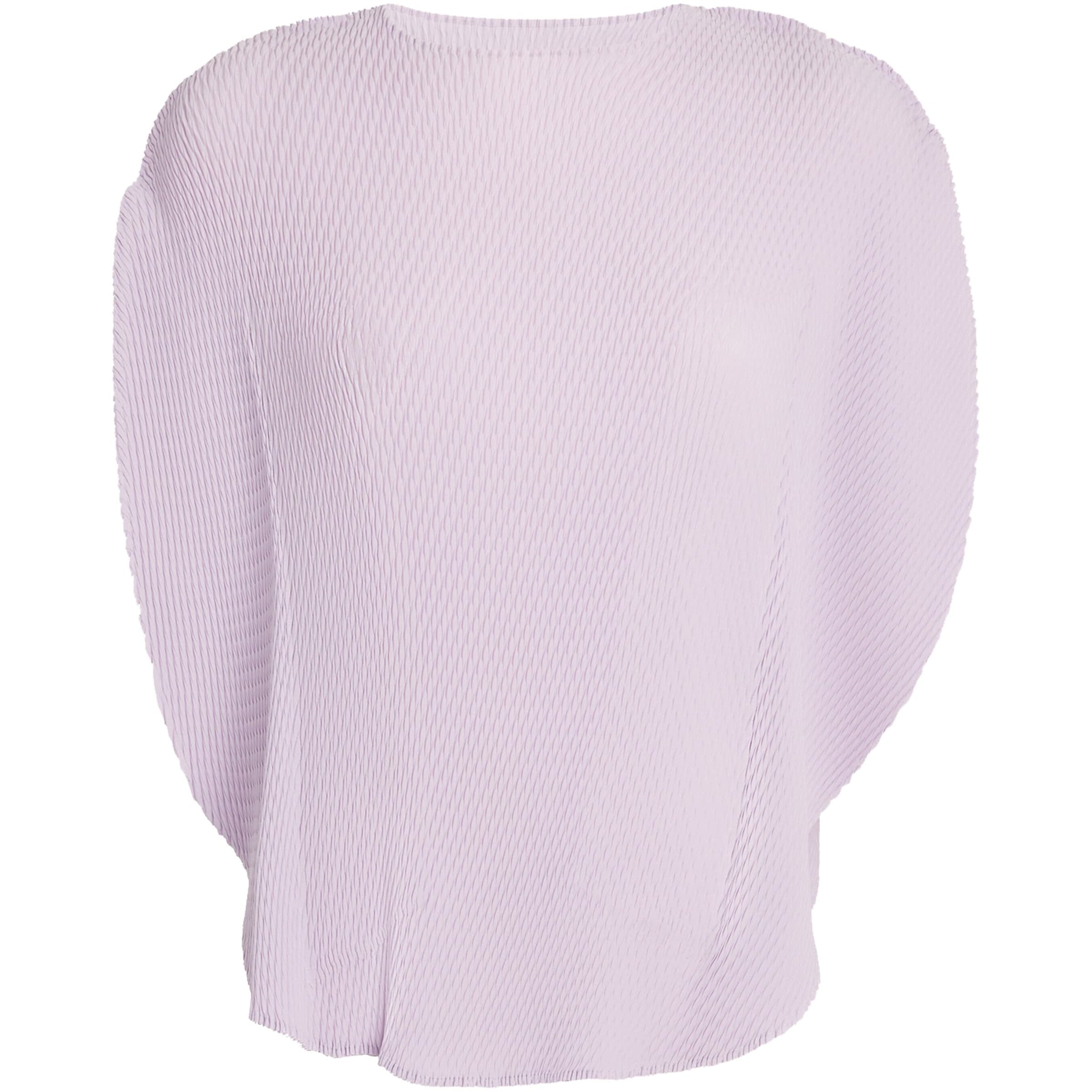 Purple Orbicular Pleats Top